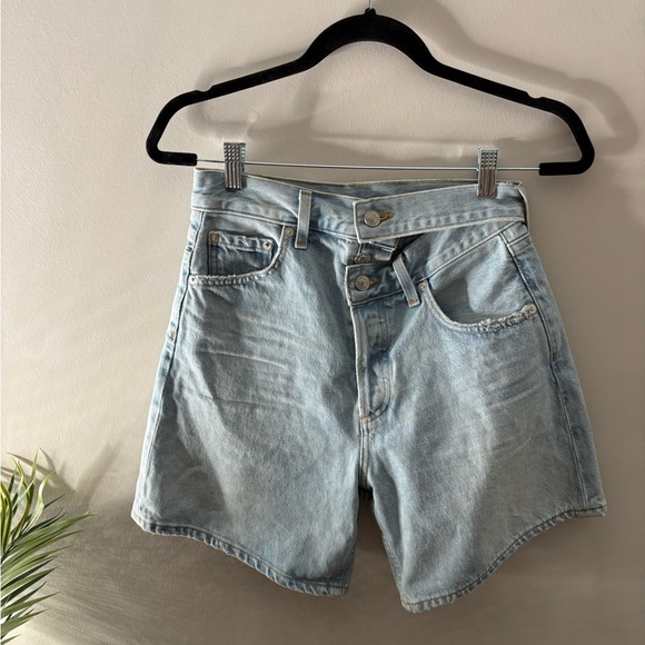 Agolde Broken Waistband Denim Shorts Size 24 NWOT - Picture 4 of 7